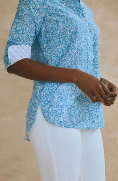 J.mclaughlin Jmclaughlin Britt Button Front Shirt In Blue