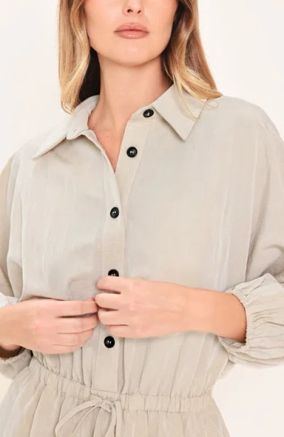 Flying Tomato Solid Romper In Stone