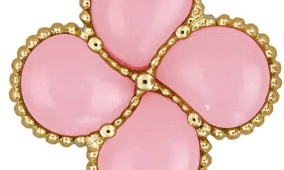 Delmar Lab Created Pink Opal Stud Earrings In Pink