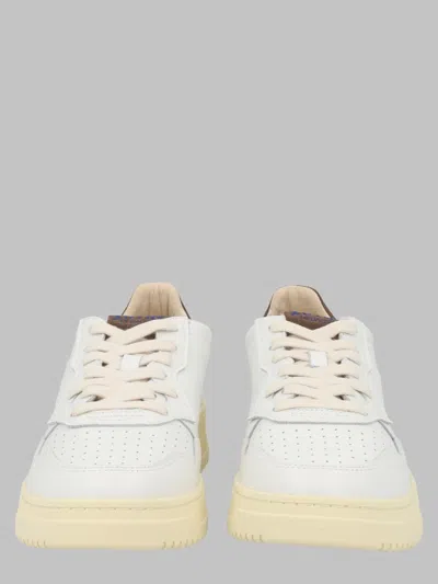 Autry Medalist Low White Suede Accents Cow Leather Sneakers In Black