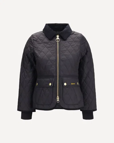 Barbour Quilted Diamond-pattern Puffer Jacket In Black