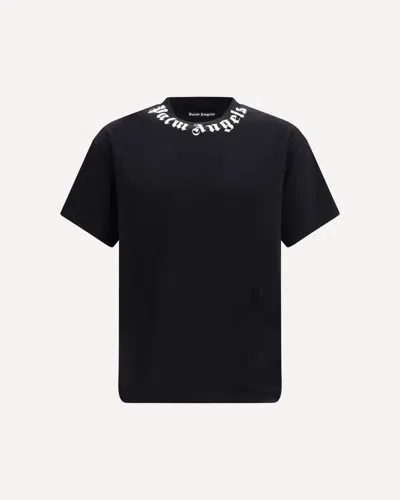 Palm Angels Logo Cotton Crew Neck Regular T Shirt In Multi