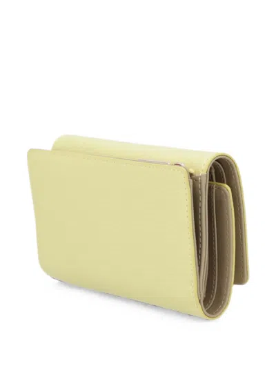 Liu •jo Pebbled-effect Trifold Wallet In Yellow
