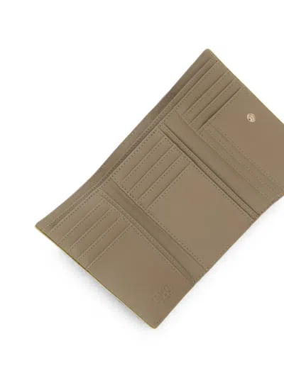 Liu •jo Pebbled-effect Trifold Wallet In Yellow