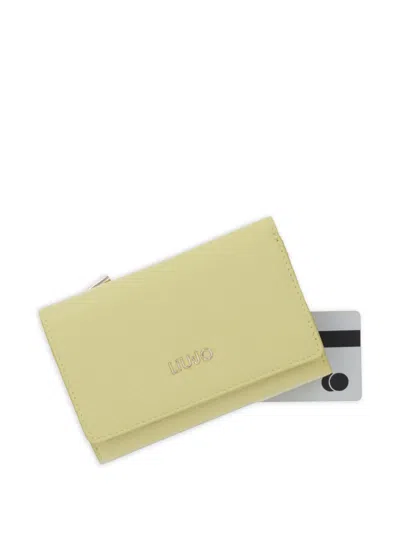 Liu •jo Pebbled-effect Trifold Wallet In Yellow