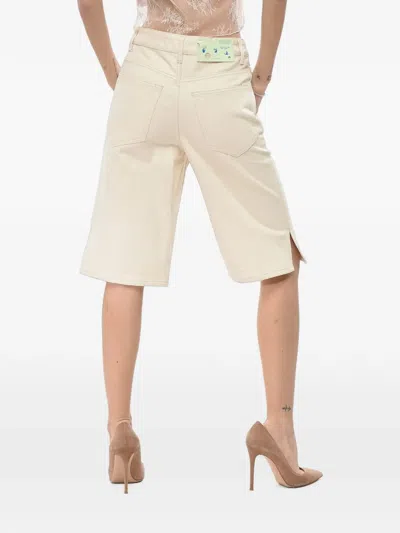 Off-white Five-pocket Belt-loop Shorts In Neutral