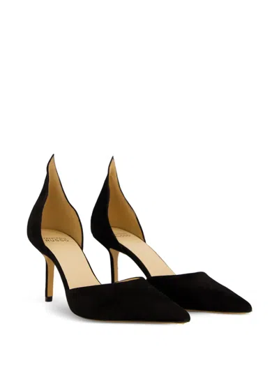 Francesco Russo High-back Suede Pumps In Animal Print