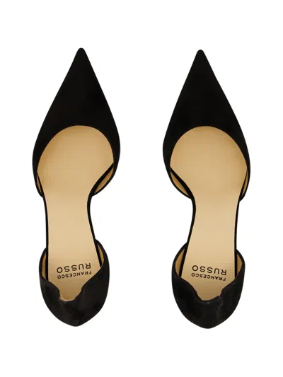 Francesco Russo High-back Suede Pumps In Animal Print
