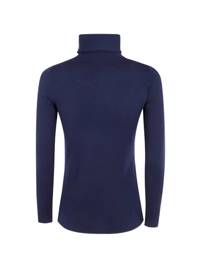 Base Turtle Neck Sweater In Blue