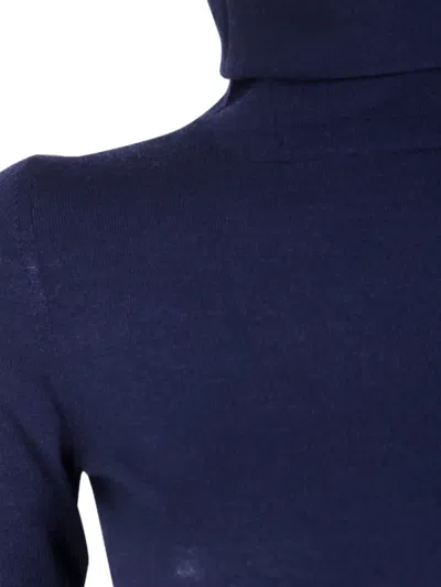 Base Turtle Neck Sweater In Blue