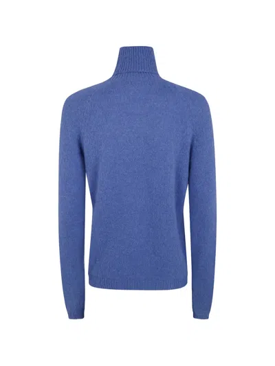 Base Turtle Neck Sweater In Blue