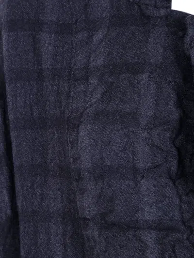 Daniela Gregis Check-pattern Single-breasted Coat In Blue