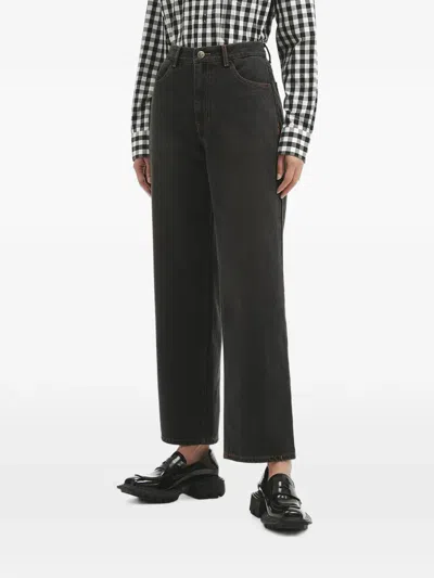 Ader Error Contrast-stitch Straight-leg Jeans In Multi