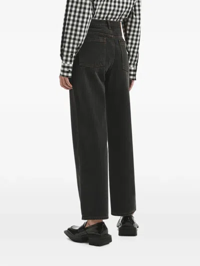 Ader Error Contrast-stitch Straight-leg Jeans In Multi