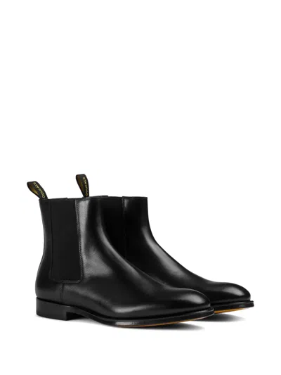 Doucal's Elasticated-panel Pull-tab Ankle Boots In Black