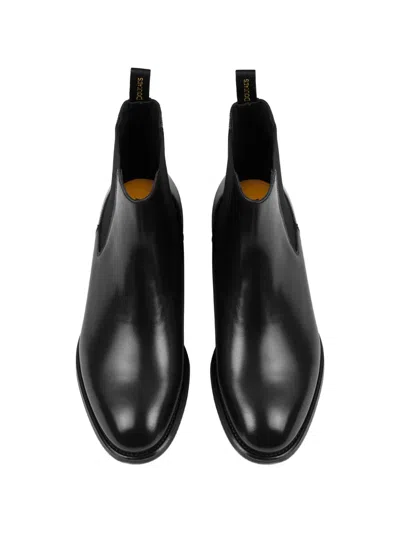 Doucal's Elasticated-panel Pull-tab Ankle Boots In Black