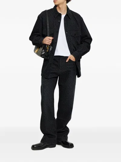 Balmain Monogram Maze Pattern Shirt In Multi