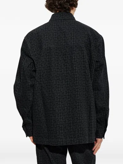 Balmain Monogram Maze Pattern Shirt In Multi