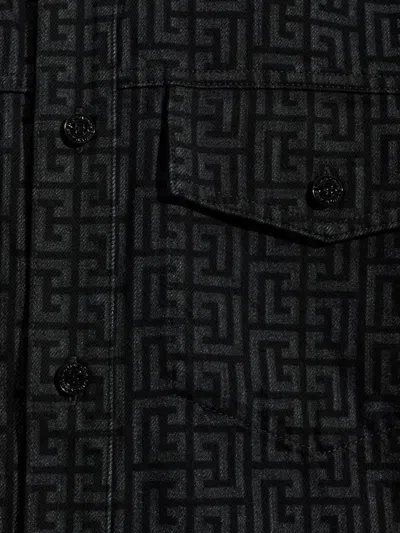 Balmain Monogram Maze Pattern Shirt In Multi