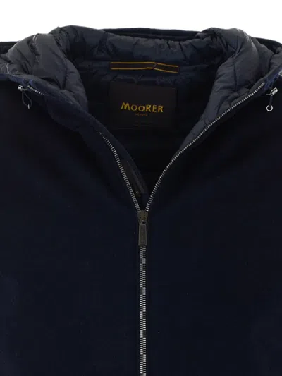 Moorer Blue Grey Oniro Down Jacket In Blue