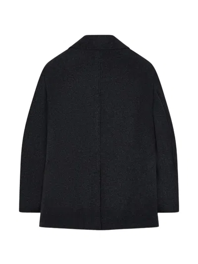 Canali Double-breasted Coat In Multi