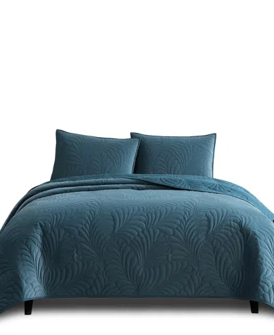 Riverbrook Home Micah Quilted 3-pc. Comforter Set, King In Blue