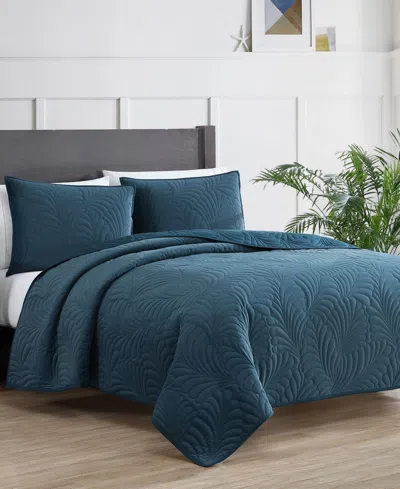 Riverbrook Home Micah Quilted 3-pc. Comforter Set, King In Blue