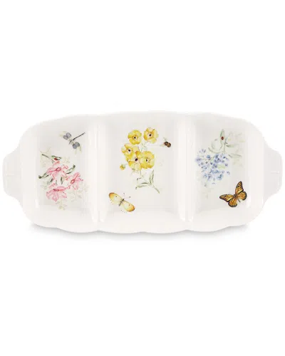 Lenox Butterfly Meadow 3 Compartment Divided Server In Multi