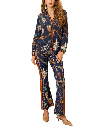 Hale Bob Cleo Silk Top In Multi