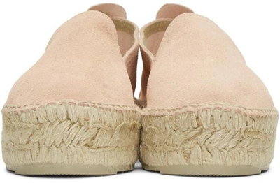 Shop Manebi Pink Suede Hamptons Espadrilles