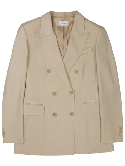 P.a.r.o.s.h Double-breasted Structured Jacket With Wide Lapels In Brown