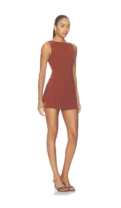 Amanda Uprichard Ines Romper In Brown