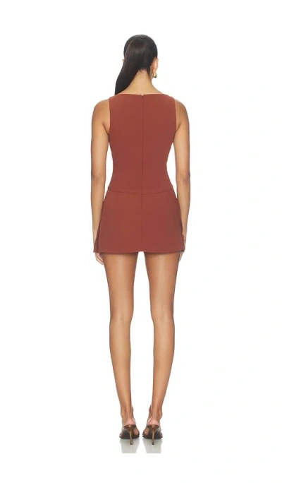 Amanda Uprichard Ines Romper In Brown