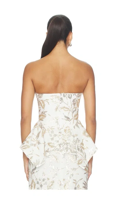 Prabal Gurung Corset Strapless Panier Top In White