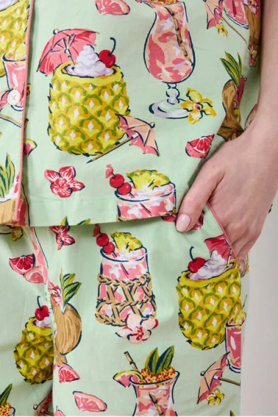 Printfresh Short Sleeve Top & Cropped Pants Set In Multi