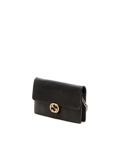 Gucci Interlocking G Wallet On Chain In Black