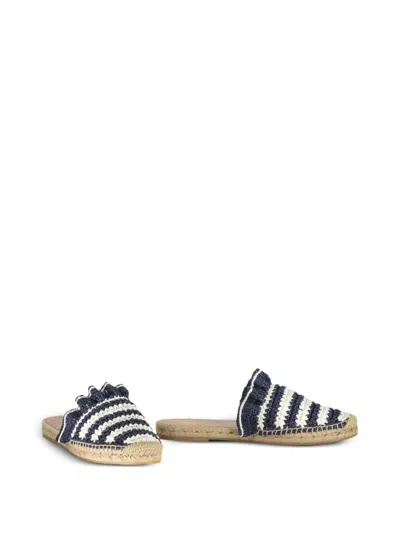 Redv Striped Ruffled Espadrilles In Multi