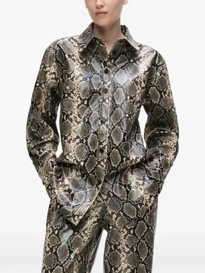 Karl Lagerfeld Hemdjacke Aus Faux Python In Multi