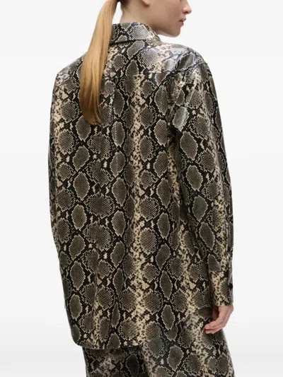 Karl Lagerfeld Hemdjacke Aus Faux Python In Multi