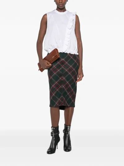 N°21 Ruffled Sleeveless Blouse In Multi
