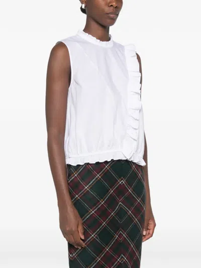 N°21 Ruffled Sleeveless Blouse In Multi