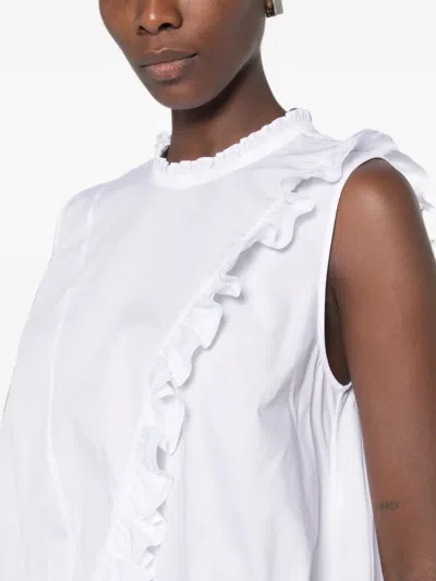 N°21 Ruffled Sleeveless Blouse In Multi