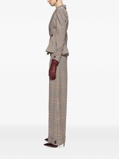 Nissa Checked Tailored Blazer In Multi