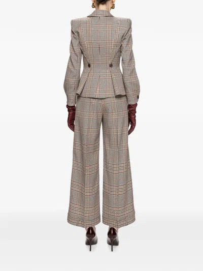 Nissa Checked Tailored Blazer In Multi