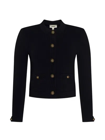 L'agence Patsy Cropped-cardigan In Black