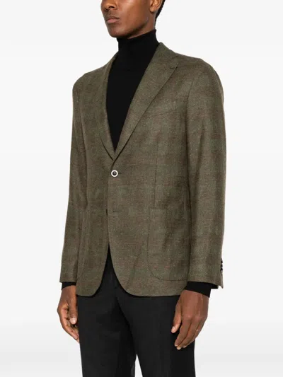 Boglioli Check-pattern Notched-lapel Jacket In Multi