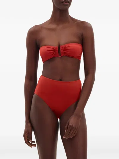 Eres Remember High-waisted Bikini Briefs In Red