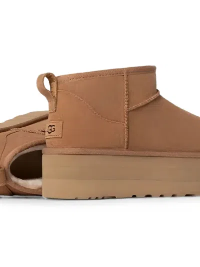 Ugg Suede Classic Ultra Mini Platform Boots In Multi