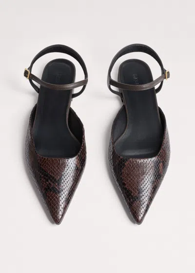 Me+em Point-toe Flat Chocolate Multi In Chocolate Multi