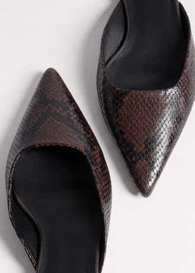 Me+em Point-toe Flat Chocolate Multi In Chocolate Multi